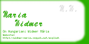 maria widmer business card