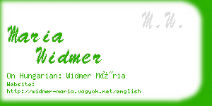 maria widmer business card